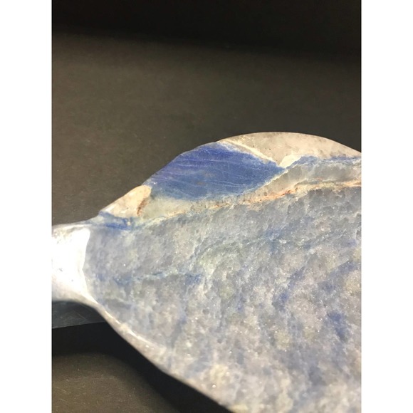 NATURAL BLUE AVENTURINE LEAF BOWL - Picture 5 of 9